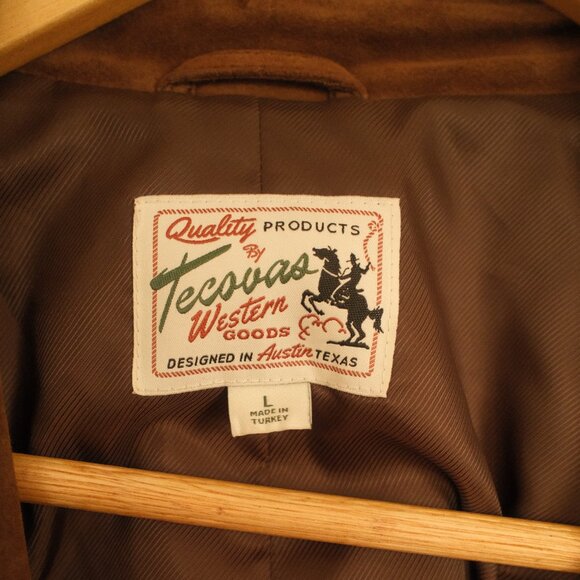 Tecovas Coffee Brown Fringe Suede Jacket — Women’s Large - Picture 3 of 7